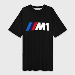 Женская длинная футболка BMW m1 logo
