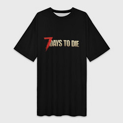Женская длинная футболка 7 days to die logo