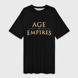 Футболка женская длинная Age of Empires logo, цвет: 3D-принт