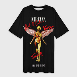 Футболка женская длинная In utero album, цвет: 3D-принт