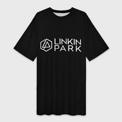 Футболка женская длинная Linkin parrk logo chester, цвет: 3D-принт