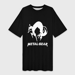 Женская длинная футболка Metal gear logo