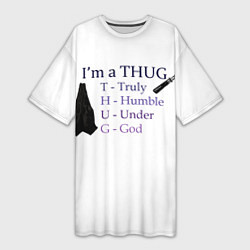 Женская длинная футболка Im a thug
