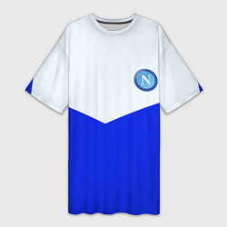 Женская длинная футболка Napoli fc geometry