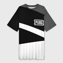 Женская длинная футболка PUBG online geometry