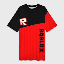 Женская длинная футболка Roblox geometry red