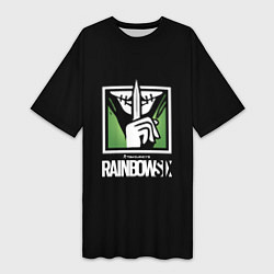 Женская длинная футболка Rainbow six шутер онлайн