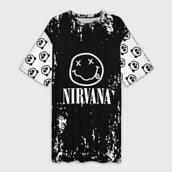 Женская длинная футболка Nirvana teddy