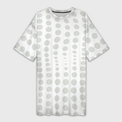 Футболка женская длинная Пятнистые оптические круги - абстрактная иллюзия, цвет: 3D-принт