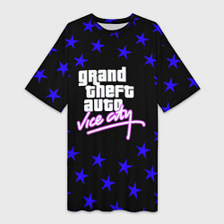 Женская длинная футболка GTA star vice city