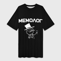 Футболка женская длинная Мемолог профессия, цвет: 3D-принт