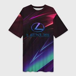 Женская длинная футболка Lexus stripes