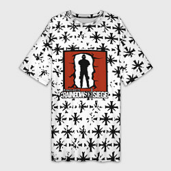 Футболка женская длинная Rainbow six x farcry, цвет: 3D-принт