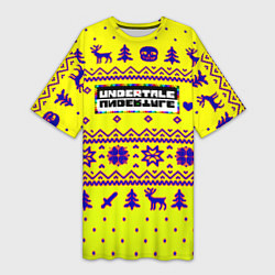 Футболка женская длинная Undertale winter, цвет: 3D-принт