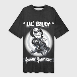 Футболка женская длинная Lil Billy - Saw, цвет: 3D-принт