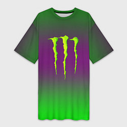Женская длинная футболка Monster energy gradient