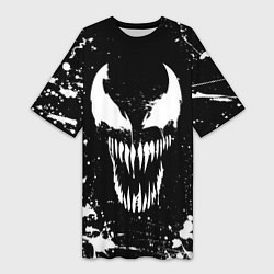 Футболка женская длинная Venom logo, цвет: 3D-принт