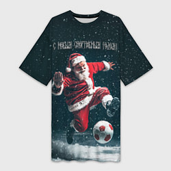 Футболка женская длинная С Новым спортивным годом, цвет: 3D-принт