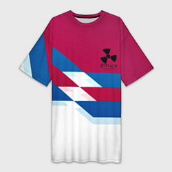 Футболка женская длинная Stalker geometry, цвет: 3D-принт