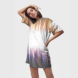 Футболка женская длинная Бахрома, цвет: 3D-принт — фото 2