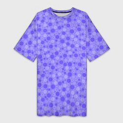 Футболка женская длинная Фиолетовый сиреневый пузыри, цвет: 3D-принт
