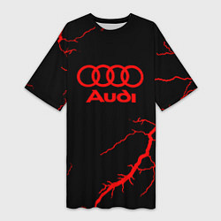 Женская длинная футболка Audi storm