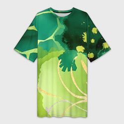 Футболка женская длинная Вдохновленный природой, цвет: 3D-принт