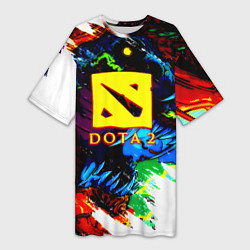 Женская длинная футболка Dota monster