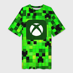 Женская длинная футболка Minecraft xbox