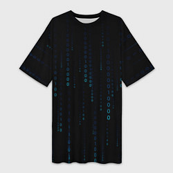 Женская длинная футболка Color black blue