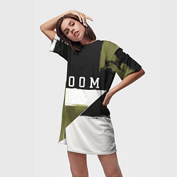 Футболка женская длинная Doom The Dark Ages, цвет: 3D-принт — фото 2