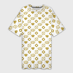 Футболка женская длинная Узор как у девушки из Gta 6, цвет: 3D-принт