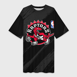 Футболка женская длинная Toronto Raptors - NBA team, цвет: 3D-принт
