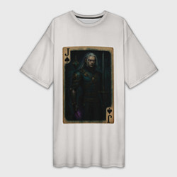 Футболка женская длинная Кувад Дак: валет пик, цвет: 3D-принт