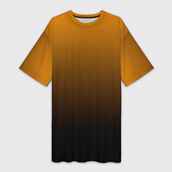 Футболка женская длинная Orange gradient, цвет: 3D-принт