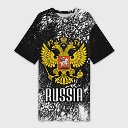 Женская длинная футболка Герб России