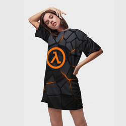 Футболка женская длинная Half Life - armor, цвет: 3D-принт — фото 2