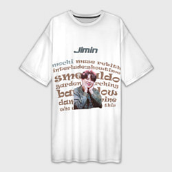 Футболка женская длинная Чимин - BTS, цвет: 3D-принт