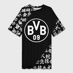 Женская длинная футболка Borussia китайские символы текстура