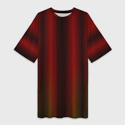 Футболка женская длинная Neon red orange lines, цвет: 3D-принт