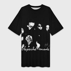 Футболка женская длинная Depeche Mode shoot, цвет: 3D-принт
