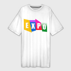 Женская длинная футболка Expo Выстовка