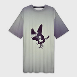 Женская длинная футболка Атакующий ястреб