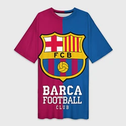 Футболка женская длинная Barca Football, цвет: 3D-принт