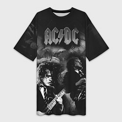Женская длинная футболка AC/DC