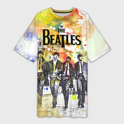 Женская длинная футболка The Beatles: Colour Spray