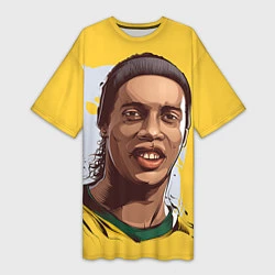 Женская длинная футболка Ronaldinho Art