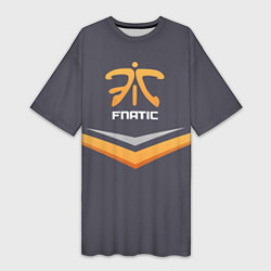 Футболка женская длинная Fnatic Arrows, цвет: 3D-принт