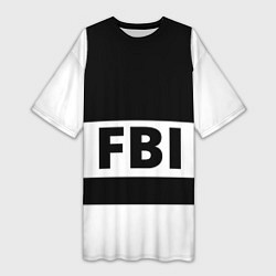 Женская длинная футболка Бронежилет FBI