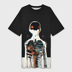 Женская длинная футболка Three Days Grace: Skeleton